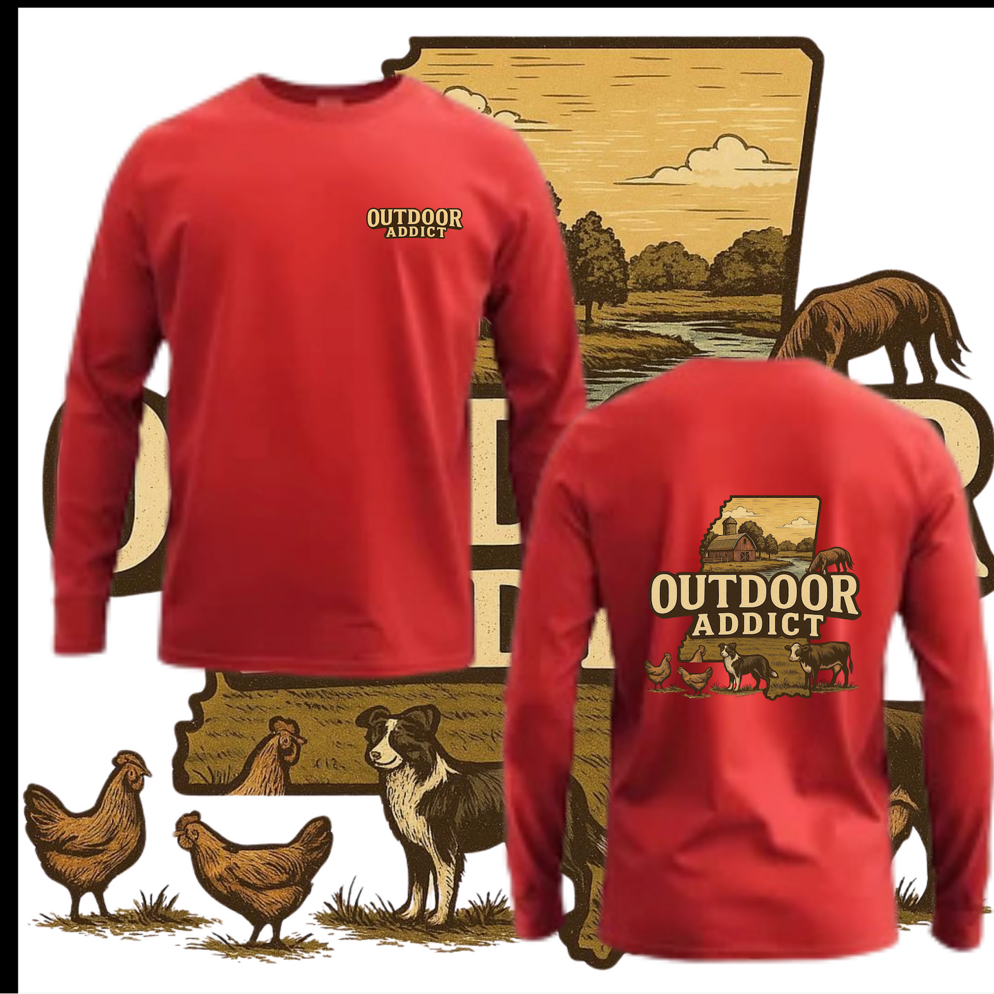 Red ODA Long Sleeve