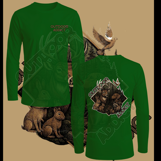 Green Long Sleeve ODA Back Woods Addition