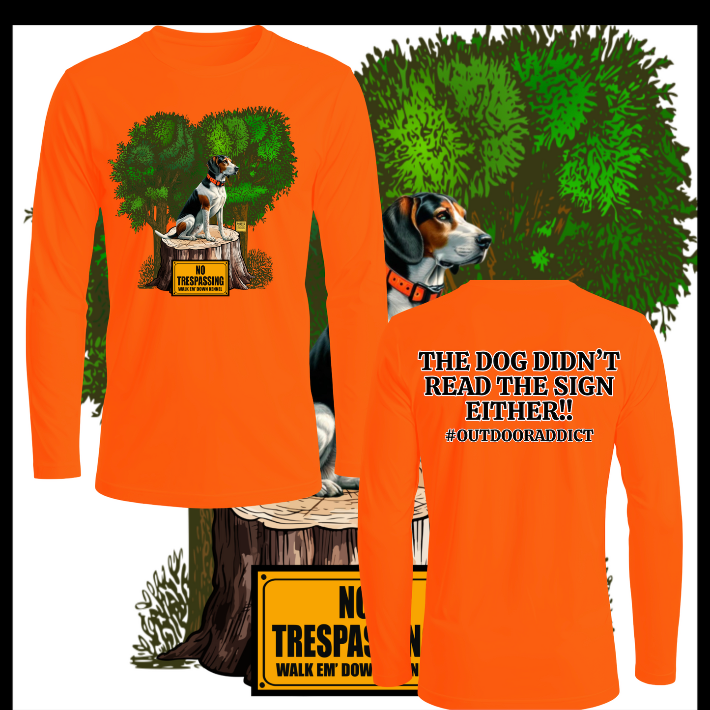 Orange Long Sleeve - no trespassing edition